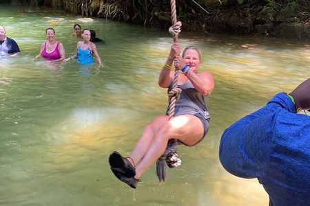 Private YS Falls and Zipline Tour from Montego Bay