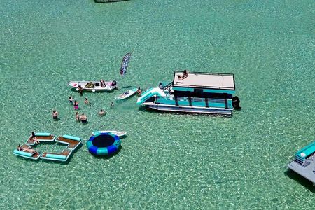 Destin: Luxury Crab Island Pontoon Charter w/ Restroom (Up to 18)