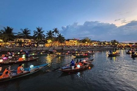 Marble Mountain-Hoi An City Walking-Sampan boat Ride-Night Market