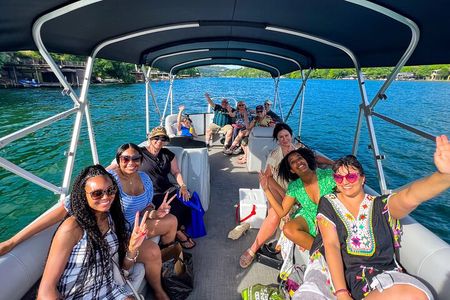 Public Lake Austin Boat Tour with Full Sun Shading