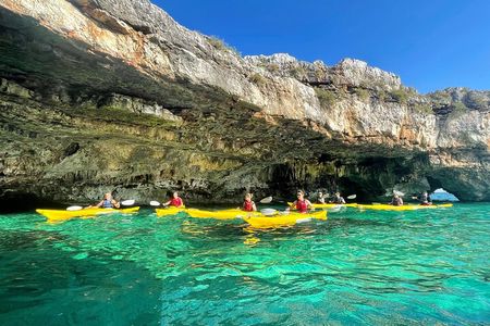 Leuca kayak tour + swimming + speleo-trek in cave