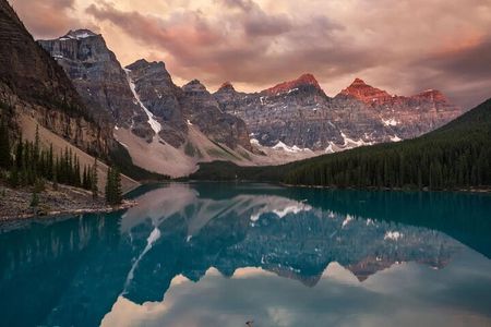 Sunrise Adventure: Alpenglow at Moraine Lake & Lake Louise