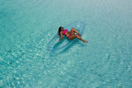 Exclusive Aerial Reflection: Solo Clear Kayak in Turks and Caicos