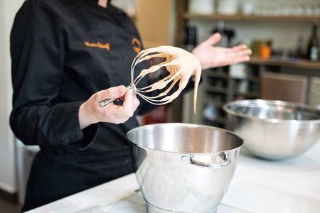French pastries in a small group with a cheffe
