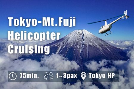 Mt.Fuji(Hakone) Private Helicopter Aerial Tour(75-mins)