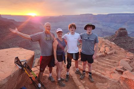 Grand Canyon Sunset Hiking Adventure Deep Below The South Rim