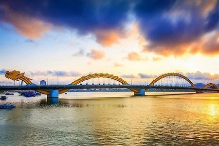 Da Nang city: Marble Mountains-Lady Buddha -Dragon/ Love Bridges