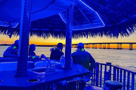 Sunset Tailfins Tiki Boat Crab Island(1.5Hours)