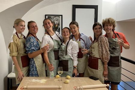 Traditional Pasta Cooking Class with Tiramisu Small Group