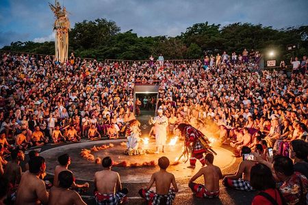 Uluwatu Temple, Kecak Dance, Padang-padang & Suluban Beach Tour