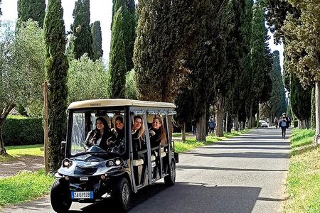Rome: Appian Way Catacombs Guided Tour with Golf Cart Shuttle