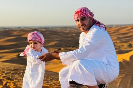 Dubai Desert Safari BBQ & Shows & Quad & Camel Ride & Falcon Pics