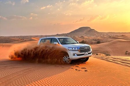 Morning Desert Safari with Camel Riding and Sand boarding 