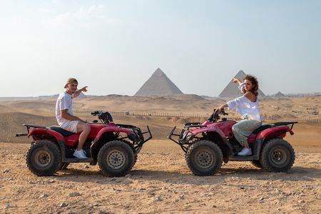 Day Tour of Giza Pyramids with Camel Ride and ATV Quad Bike