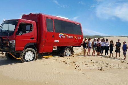 From Sydney: Port Stephens Dolphin, Koalas, 4WD & Sandboarding