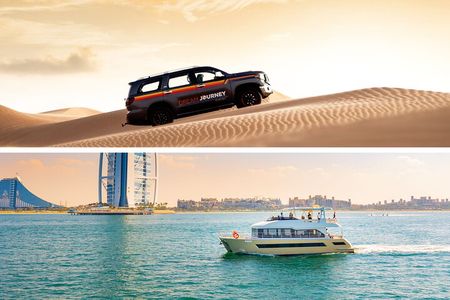Dubai Waves & Dunes: Luxury Yacht Cruise with Red Dunes Safari