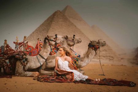 Cairo Photoshoot with Jumping Horse And Camel In Giza Pyramids