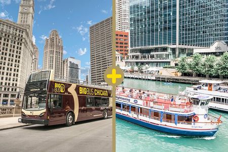 Chicago River Architecture Tour and Big Bus Hop-on Hop-off Tour