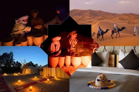 Erg Chebbi Desert Overnight in Tent with Camel Ride & Sandboard