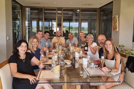 Tasting and lunch in cellar + Olive tree. Private transportation