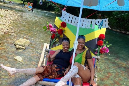 Bamboo rafting on the great river -Transportation only