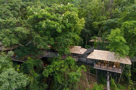 Kuang Si Waterfall, Tree Top Cafe, Ziplining with Lunch