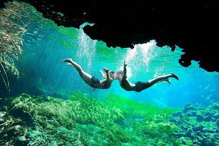 Underground Cenotes Snorkeling Tour with Mayan Snack