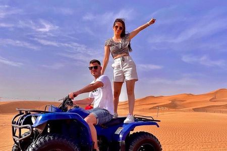 Morning Quad Biking & Red Sand Desert Safari , Camel Ride, Sand Boarding 