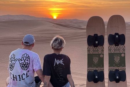 Doha: Sunset Desert Safari with Sand Boarding and Camel Ride 