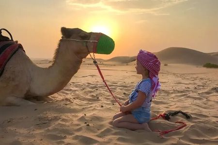 Private Evening Desert Safari with Camel Ride, SandBoard & BBQ