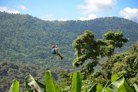 Ziplining at the Rainforest in Puerto Rico