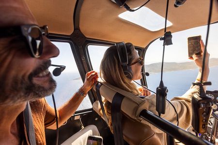 Experience Santorini Sunset by Helicopter