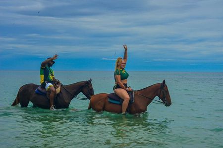 Customize Ocean Horse-back Ride , Dunn’s River fall & Bamboo Raft