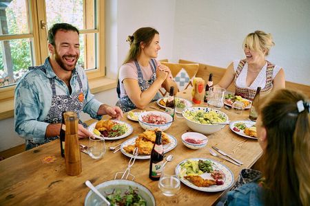 Bavarian Schnitzel Cooking Class in Oberaudorf Farmhouse