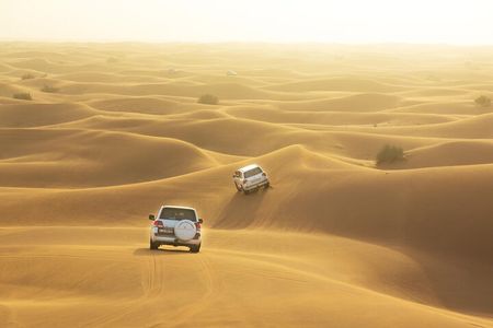Desert Safari Adventure Hotel Transfer Camel Ride with Quadbike