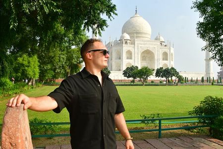 Taj Mahal Sunrise Tour with Elephant Conservation From Delhi