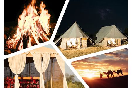 Overnight Desert Safari Adventure:BBQ Dinner & Breakfast Included