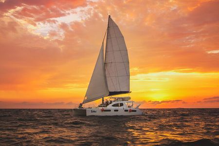 Luxury Sunset Sailing Cruise in Cancun with Light Dinner and Open Bar 
