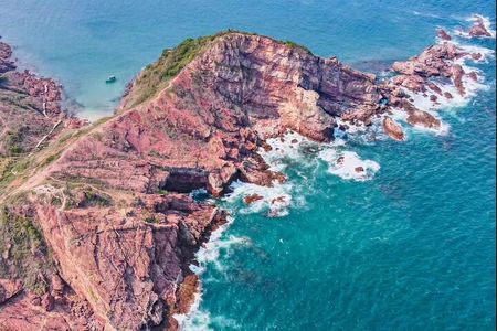 Island Hopping Tour in Flaming Red Coast, Hong Kong Geopark 