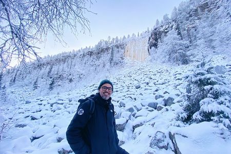Korouoma canyon national park & frozen waterfalls with BBQ