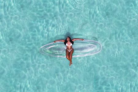 Luxury Clear Kayak Drone Photoshoot in Tobago