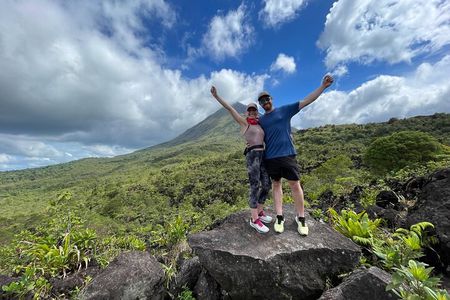 Hanging Bridges, Waterfall, Volcano Hike and Tabacon Hot Springs