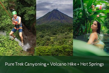 Pure Trek Canyoning, Volcano Hike and Hot Springs in La Fortuna