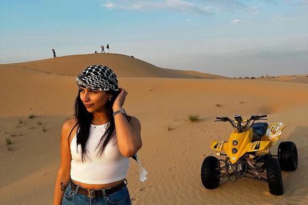 Evening Desert Safari Quad Bike and Live BBQ