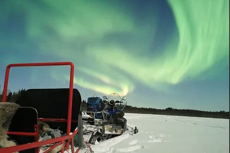 Northern Lights Sledge Ride in Levi