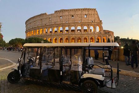 Exclusive Rome - GolfCart Night Tour with Pasta or Pizza & Gelato