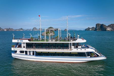 Sea Lion Luxury 5-Star Halong Day Cruise,Buffet Lunch,Shuttle Bus