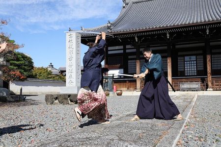 Become a Samurai Movie Star in Kyoto by Filming with a Real Actor