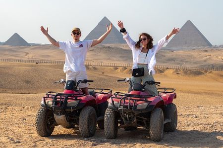Giza Pyramids with Camel Ride, ATV, Nile Felucca & Shopping Tour