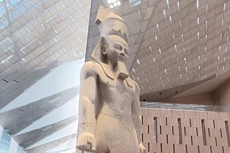 Grand Egyptian Museum, Grand staircase, New Galleries, and lunch.